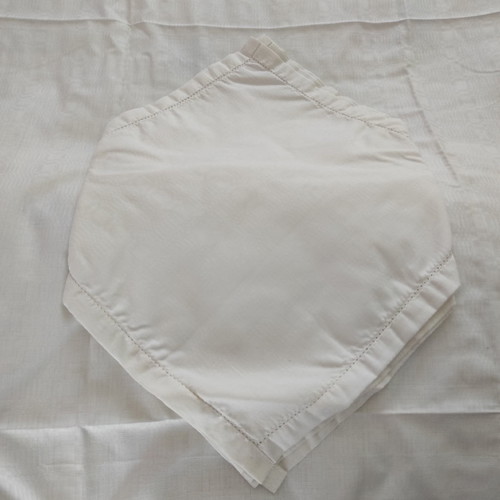 Handmade white plain tablecloth with 6 napkins, 100% cotton new
