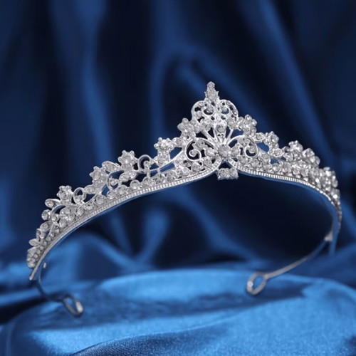 Bridal Tiara with Crystal Rhinestones, New