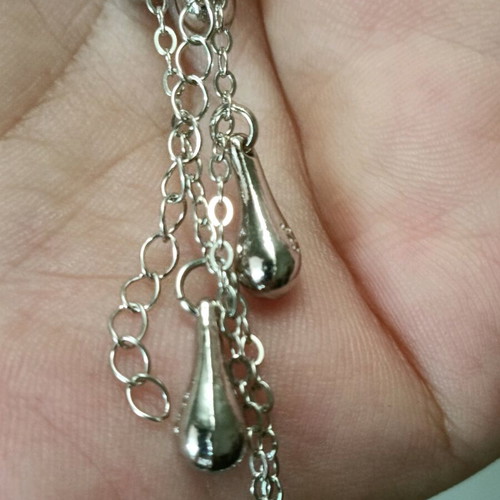 Γυναικείο κολιέ 925 με αλυσίδα επάργυρο και επέκταση καινούργιο