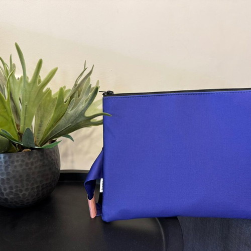 Blue Handbag Clutch New With Handle