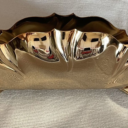 Vintage Reichhart Napkin Holder 24K Gold Brass Like New