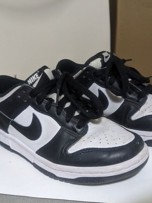 Nike Dunk Low Retro White Black Panda kids size 35.5 used