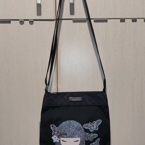 Kimmidoll Adjustable Black Shoulder Bag New