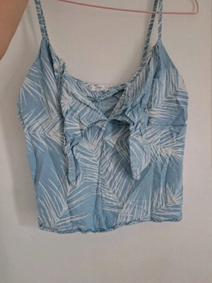 Mango camisole like new, size M, white and turquoise