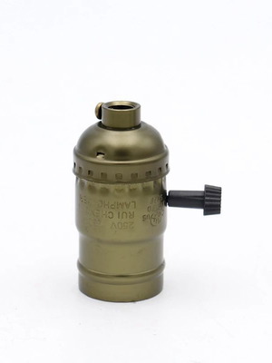 E27 Lamp Socket with Switch New Antique Copper Style 1920s