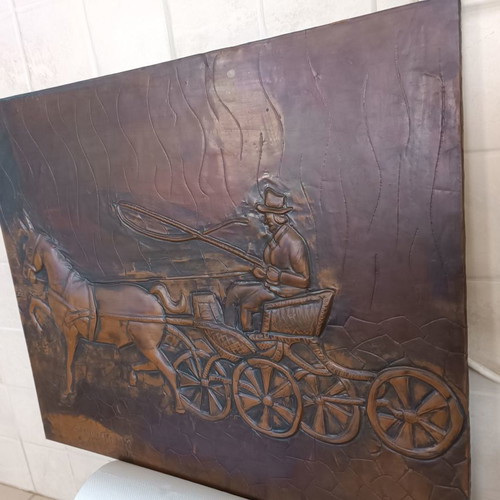 Original copper artwork by E. Filippakis used, theme The Carriage, 57cm x 42cm