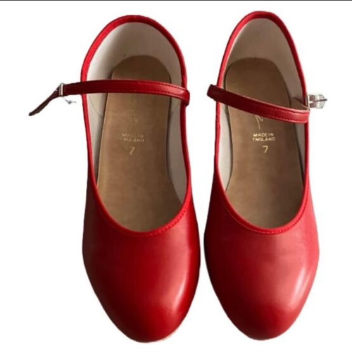 Mary Jane leather red shoes new, size 40, Katz brand