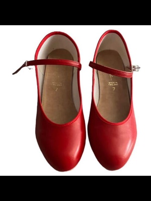 Mary Jane leather red shoes new, size 40, Katz brand