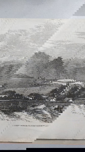 Ιωάννινα 1850 ξυλογραφία 27x20cm