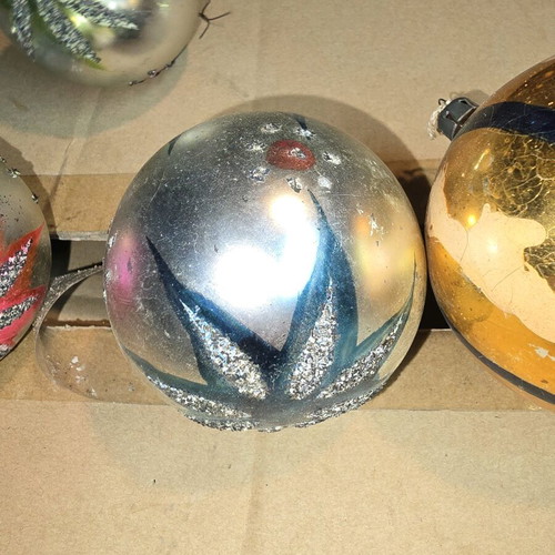 Vintage glass ornaments used with rare designs