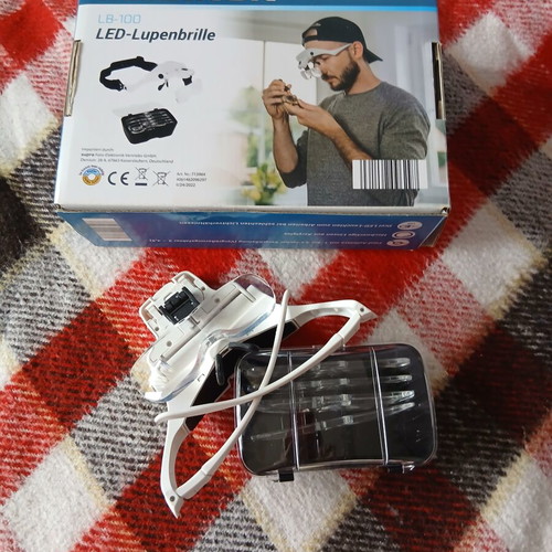 Magninon LED Magnifying Glasses with Adjustable Diopters new
