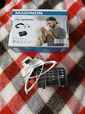 Magninon LED Magnifying Glasses with Adjustable Diopters new