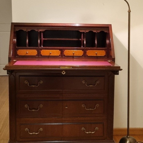 Secretary desk used walnut with drawers