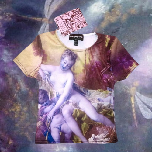 New Girl Order baby tee t-shirt new with psychedelic renaissance art design