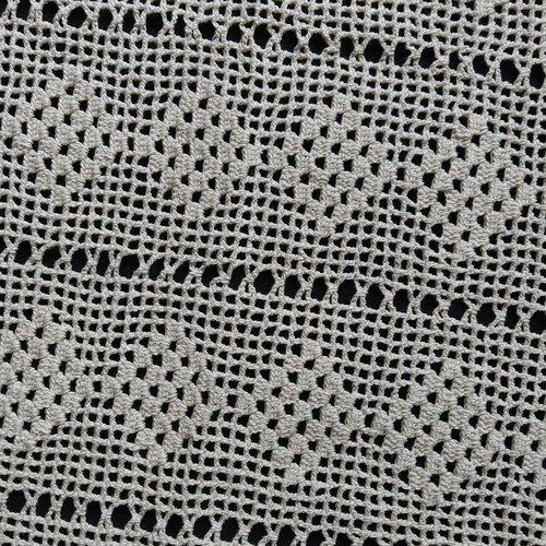 Crochet runner and 2 placemats set used