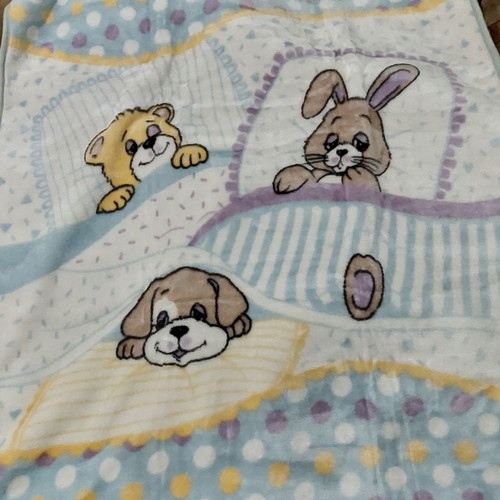Belcrisa baby blanket new 110x140cm with animal designs