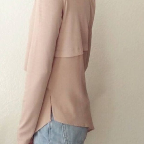 Asymmetric Zara blouse in powder pink like new size M