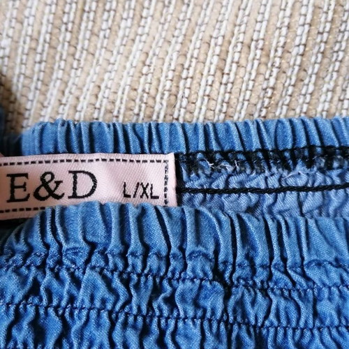 E&D Denim Jumpsuit cotton, like new, size L/XL, blue