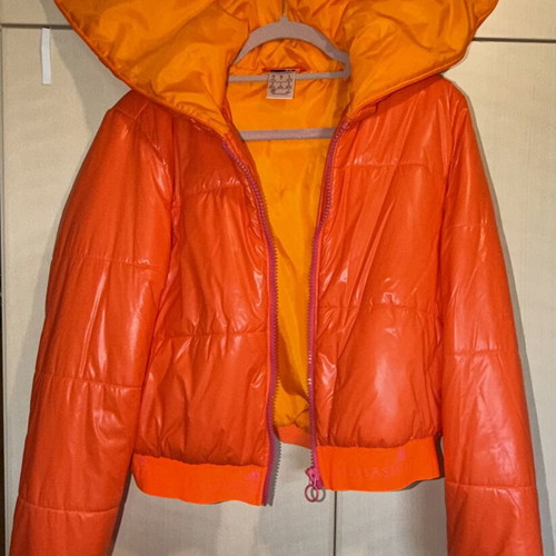 Adidas Stella McCartney puffer jacket medium, like new, orange
