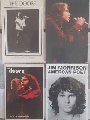 Jim Morrison 4 postcards set