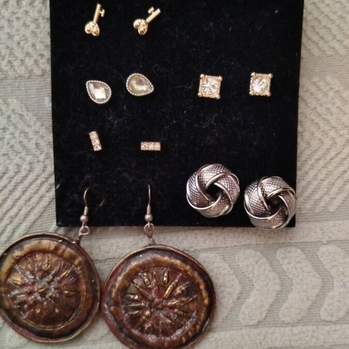 Earrings set of 6 new, different pairs