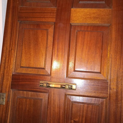 Mahogany door with frame like new 2.06x82 cm