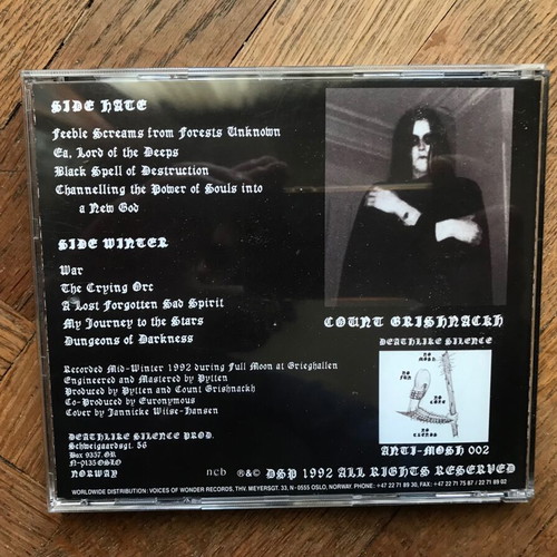 CD Burzum - Burzum, Deathlike Silence, later repress, σαν καινούργιο