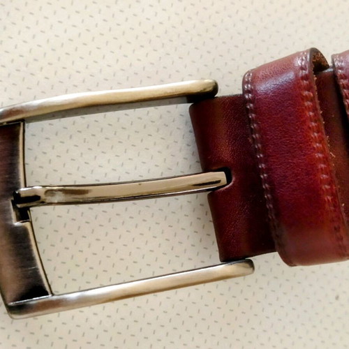 Leader leather belt like new, dark burgundy 115 cm