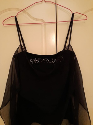 Morgan blouse with transparency, like new, size S, black