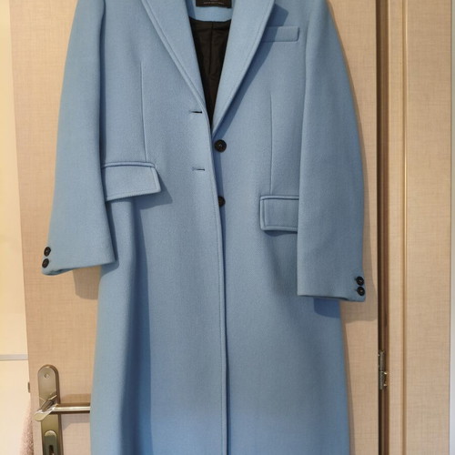 Zara ZW Collection wool coat medium, like new, light blue