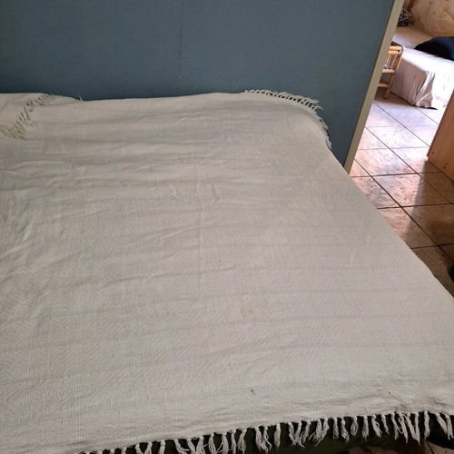 Handmade knitted throw like new 150×140