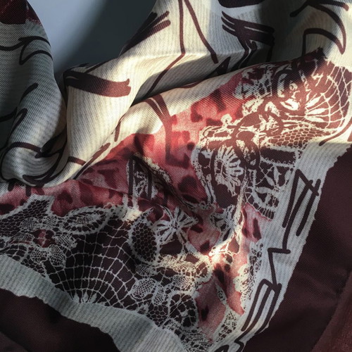 MadHat scarf new, bordeaux with patterns