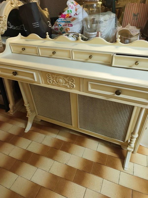 Cabinet used with carved details and 6 drawers