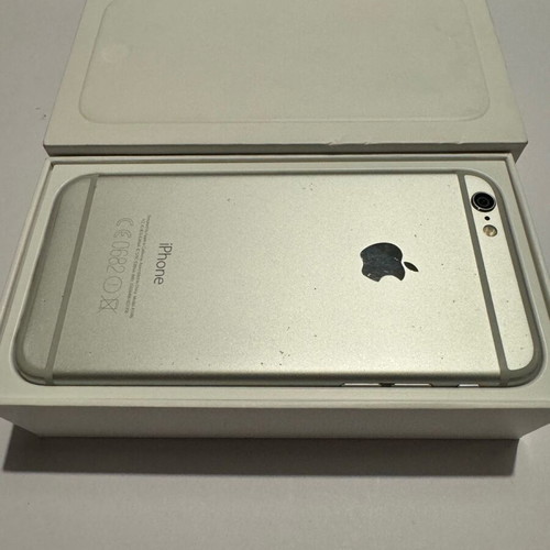 I phone 6 16g used, with box, white, 95% battery