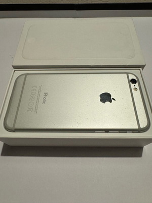 I phone 6 16g used, with box, white, 95% battery