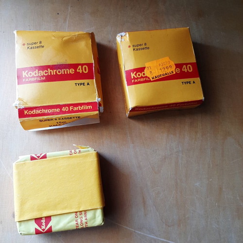 Kodak Super 8 Kodachrome 40 Type A film cassette set like new