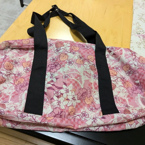 Eastpak floral backpack used, white and pink
