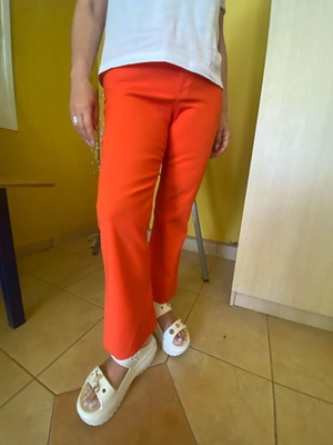 Zara women's orange pants like new, size L