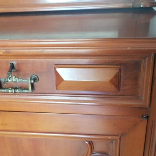 Buffet and mirror set, separate pieces