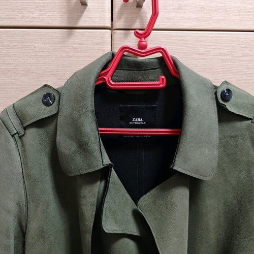 Zara coat like new, green, size M