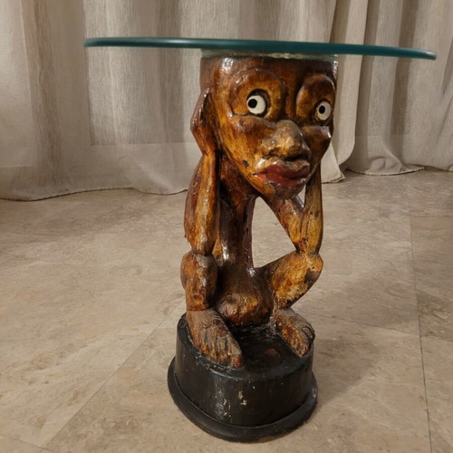 Handmade African Woodcarving Table like new, ethnic style