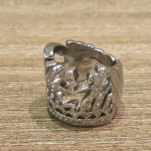 Just Cavalli women's ring made of steel with zircon new, silver