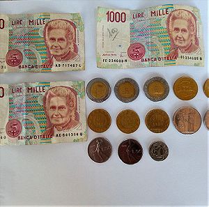Συλλεκτικά κέρματα και τραπεζογραμματια Ιταλίας (Λίρες)