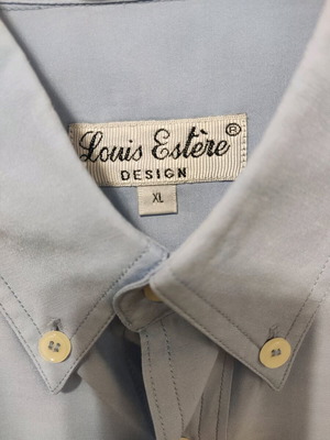 Πουκάμισο Louis Estere design βαμβακερό με κοντά μανίκια, σαν καινούργιο, μέγεθος XL, γαλάζιο