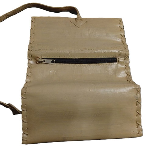 Leather tobacco case used, painted with minor defects