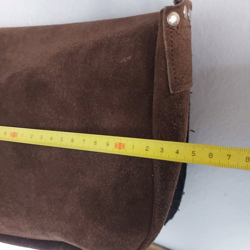 Messenger bag crossbody used 100% leather castor brown