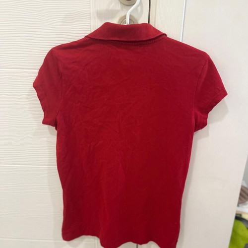 Polo Jeans Co. Ralph Lauren Women's Polo Shirt Size Medium Used Red Logo