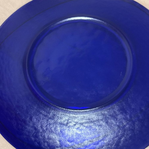 Blue royal stained glass serving platter