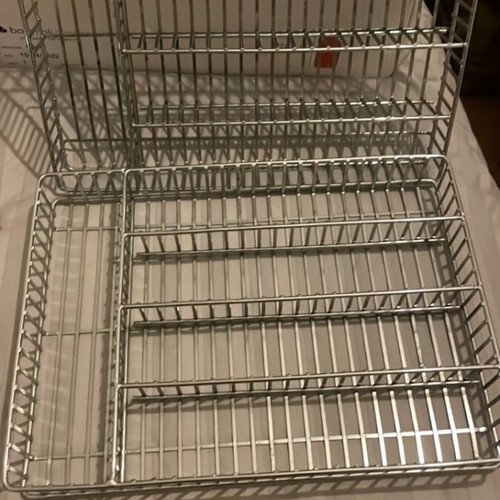 Stainless steel cutlery racks like new, set of two