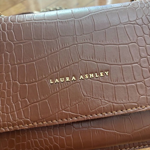 Laura Ashley backpack bag new, brown and gold